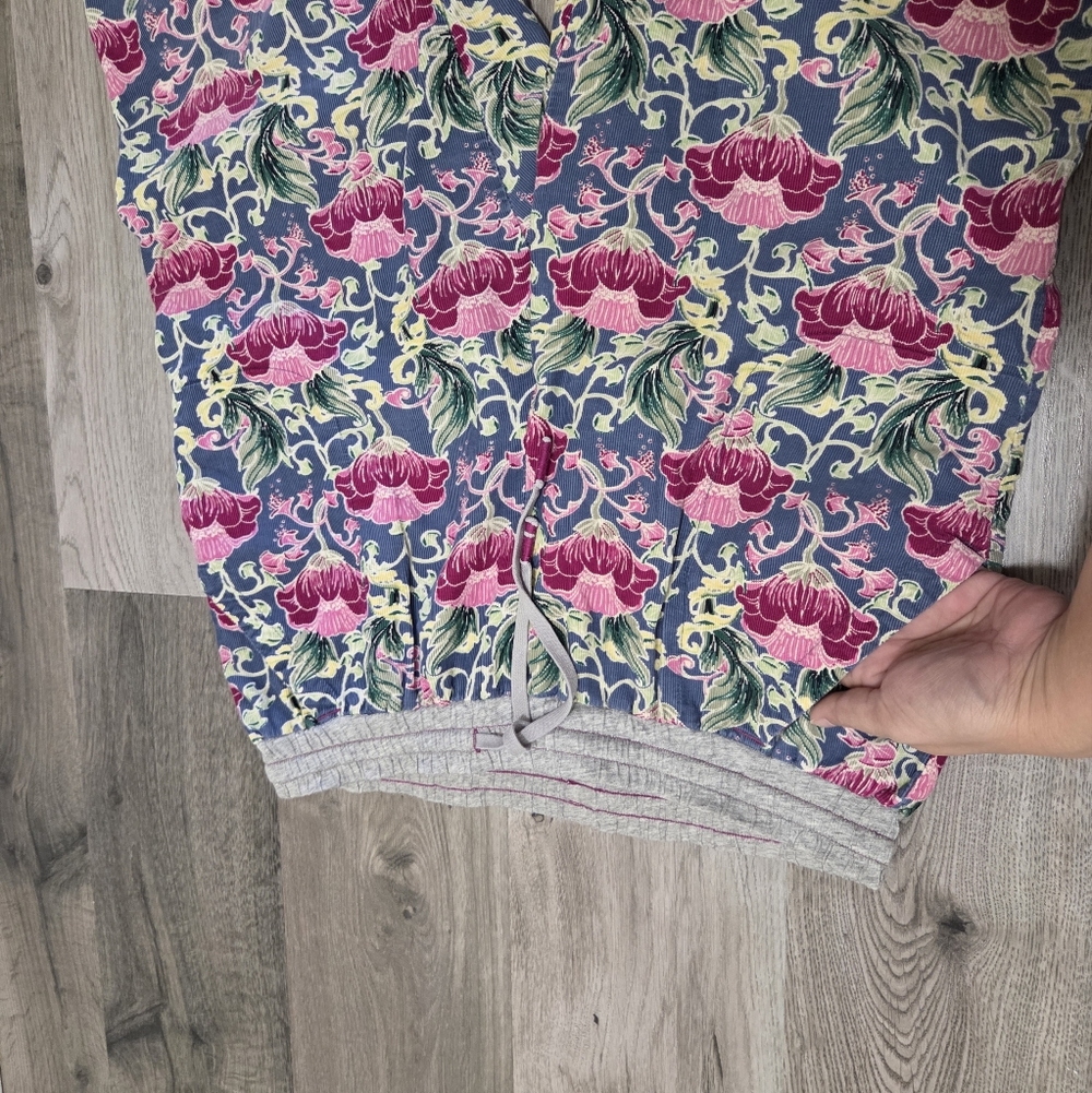 Anthropologie Eloise Floral Wide-Leg Lounge Pants Cotton Modal Boho Relaxed Fit - Picture 5 of 13